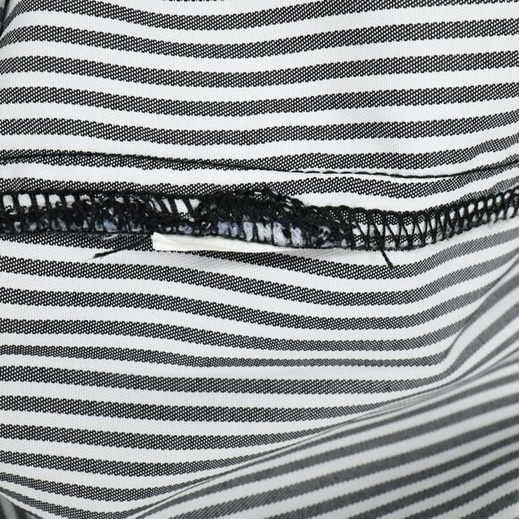 Zara Top Womens XS White Gray Stripe Blouse Embroidered Butterflies Whimsy Boho - Picture 15 of 16